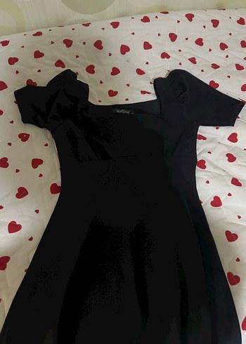 Siyah Midi boy Çan elbise - Görsel 4