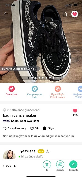 Vans ayakkabi