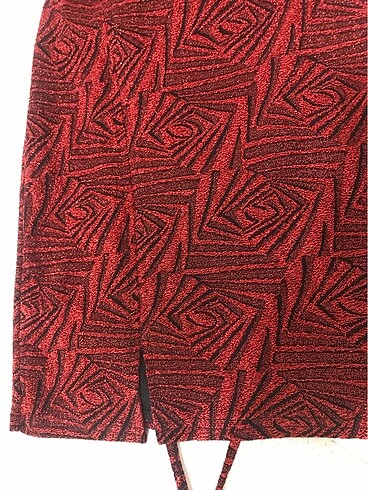 s Beden bordo Renk Yırtmaclı mini dar elbise