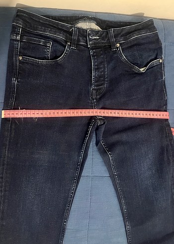 Düğmeli Lacivert Erkek jeans pantolon - Görsel 5