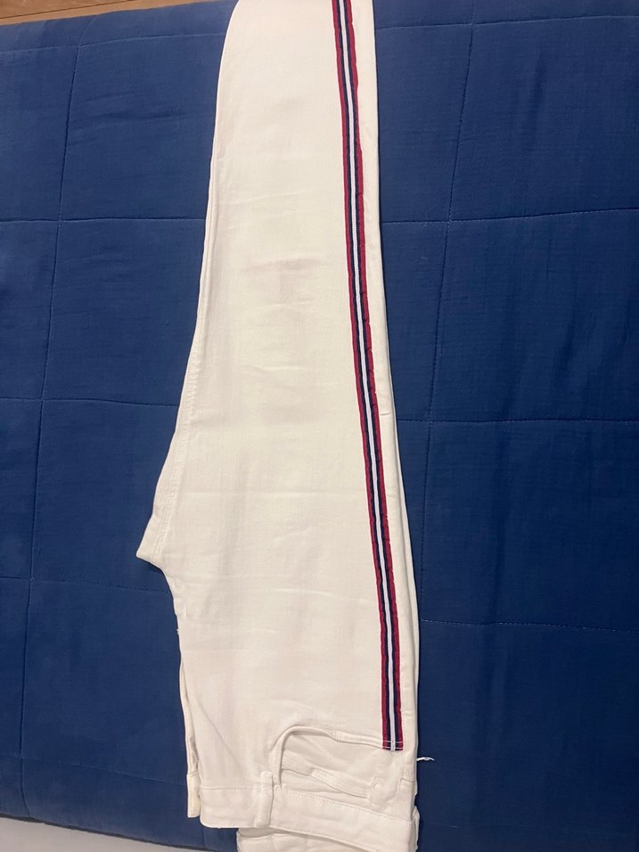 Zara Basic Beyaz Midi Denim Pantolon - Görsel 5