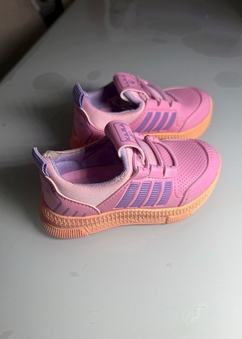 Kız Çocuk Pembe Cırt Cırtlı Spor Ayakkabı - Görsel 4