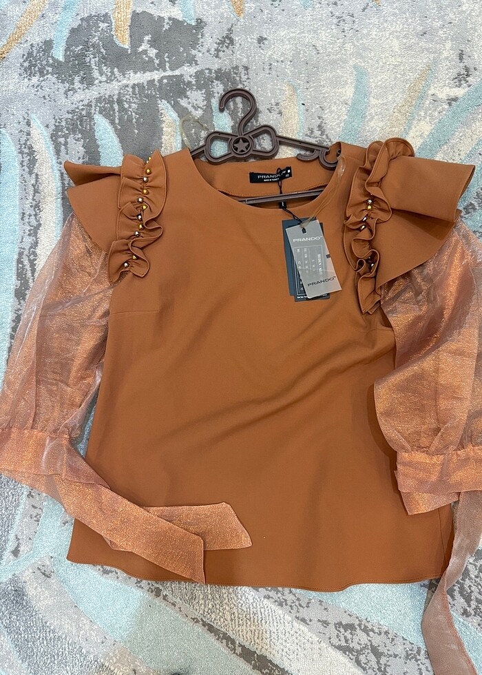 Bluz - balon kol bluz - Görsel 4