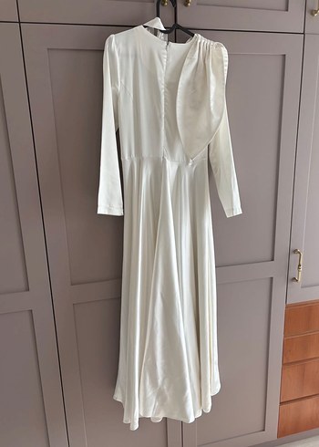 Birgül Bektaş Modern Klasik Beyaz Gelinlik Elbise - Görsel 4