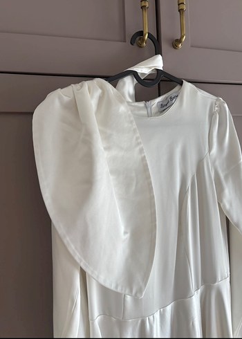 Birgül Bektaş Modern Klasik Beyaz Gelinlik Elbise - Görsel 5