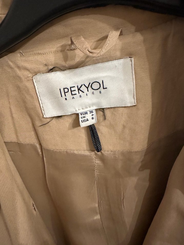 Bej Kadın Midi Trençkot - Görsel 4