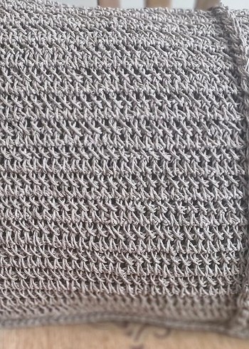 Bohem Tarzı Bej Örgü Dekoratif Yastık - Görsel 2