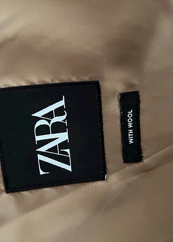 Bej Düğmeli Erkek Yün Kaban - Görsel 4