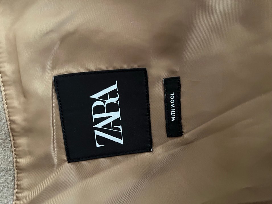 Bej Düğmeli Erkek Yün Kaban - Görsel 4