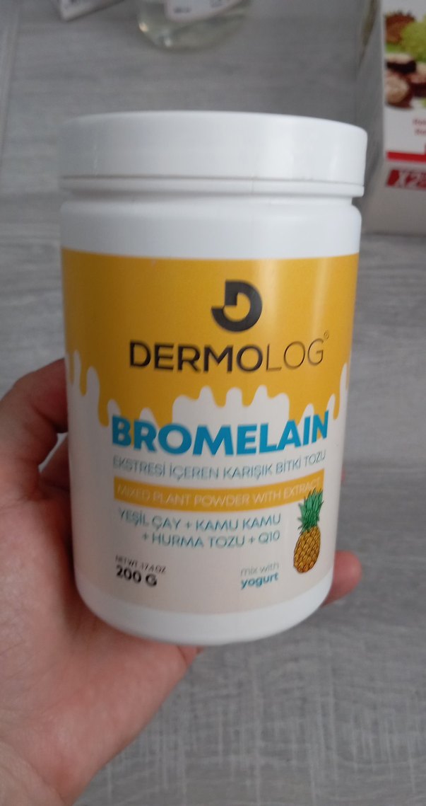DermoLog Bromelain Bitki Tozu 200g - Görsel 2