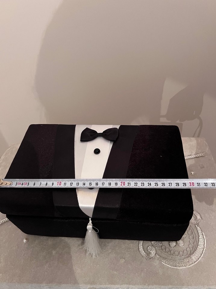 Kemerli Siyah Düz Kesim Damatlık - Görsel 3