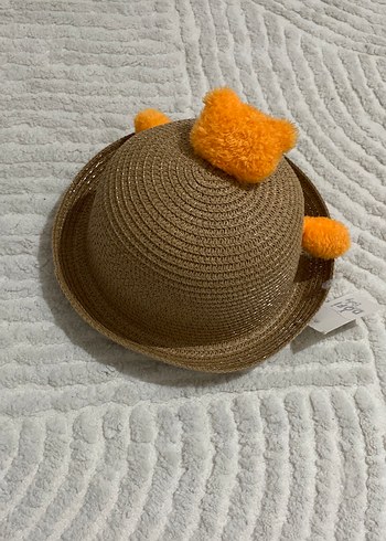 Kahverengi Kediler için Sevimli Hasır Şapka - Görsel 5