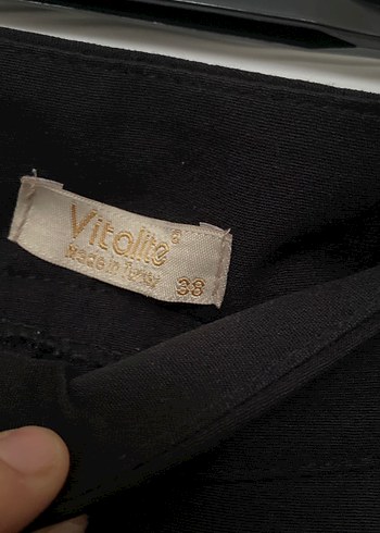 38 Beden siyah Renk Kadın Siyah Kumaş Pantolon - Ofis Şıklığı
