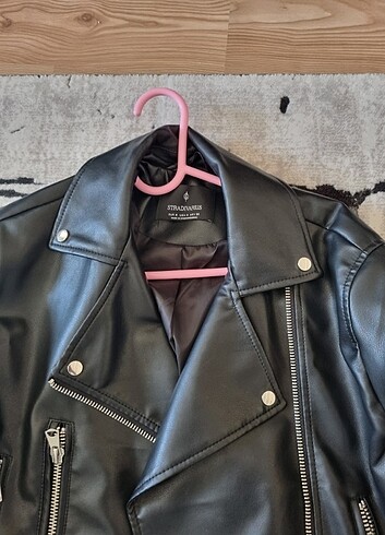 s Beden Stradivarius biker yaka deri ceket