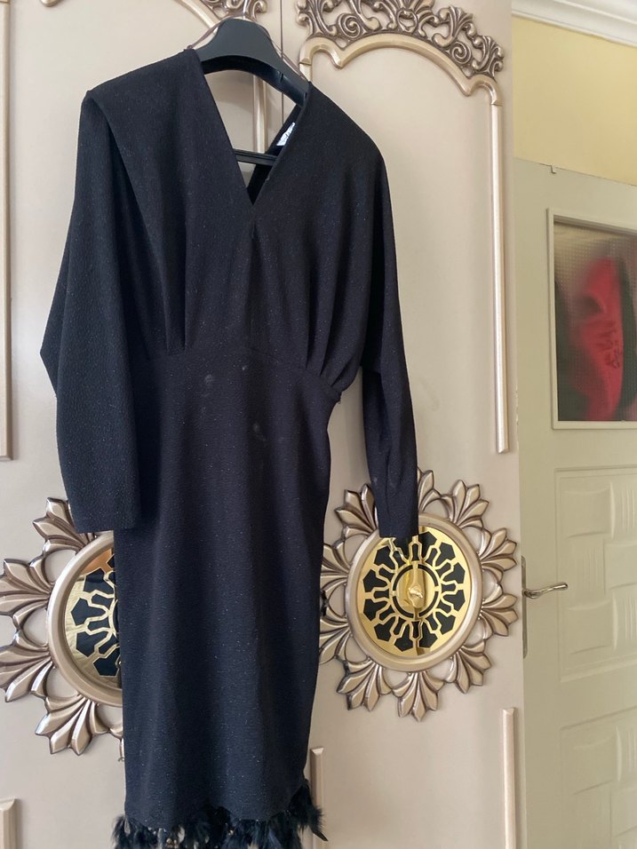 Simli gece elbisesi - Görsel 3