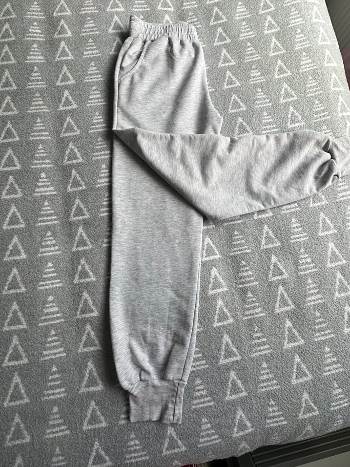 Gri Rahat Kesim Kadın Eşofman Altı - Görsel 3