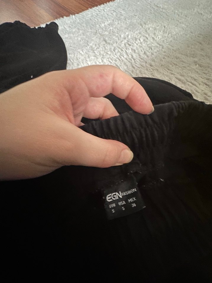 Siyah Rahat Kesim Kadın Kumaş Pantolon - Görsel 4