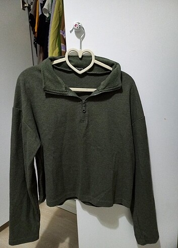 Trendyol Dik Yaka Fermuarlı Sweatshirt 
