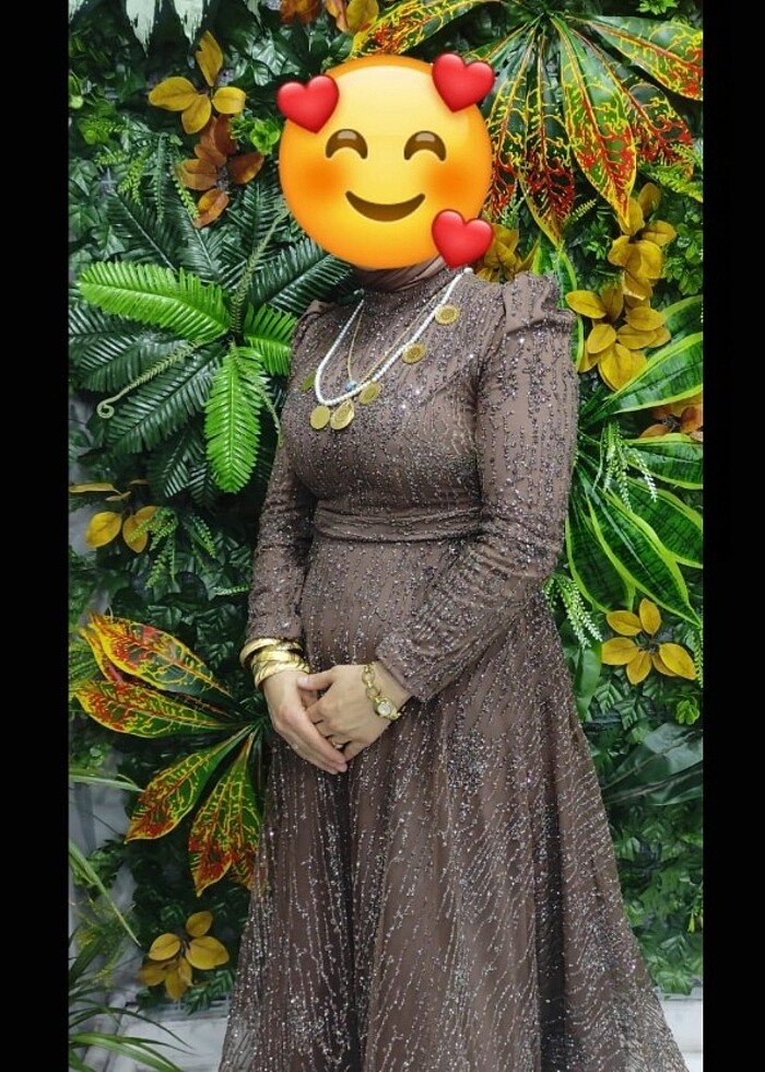 Tesettür #simli #abiye #elbise - Görsel 2