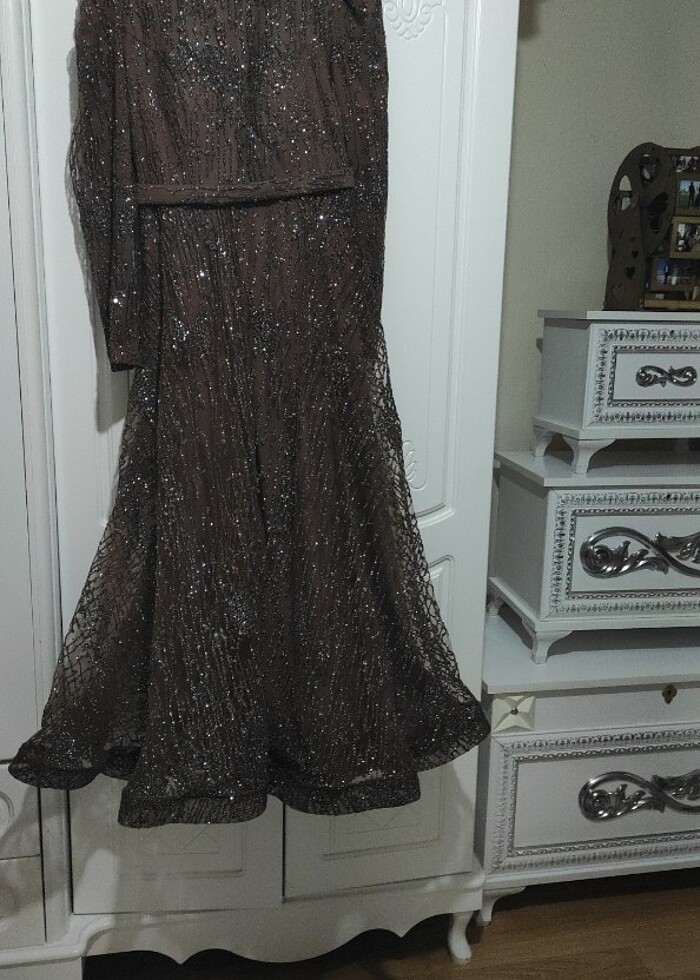 Tesettür #simli #abiye #elbise - Görsel 3