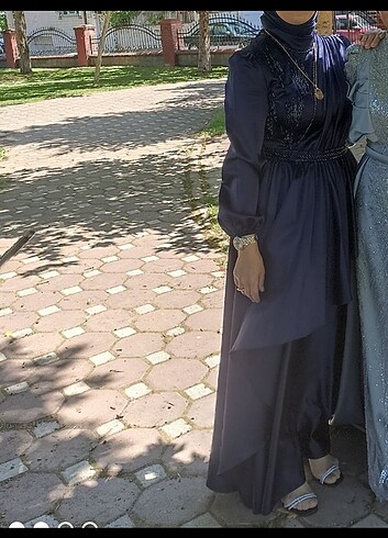 Tesettür #saten# abiye #elbise - Görsel 3