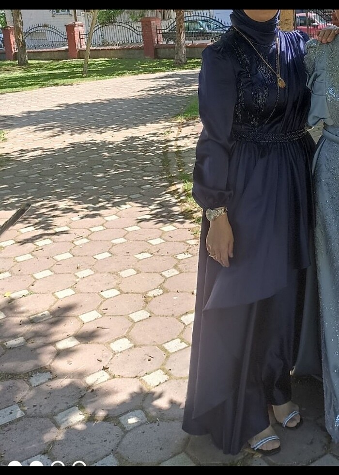 Tesettür #saten# abiye #elbise - Görsel 3