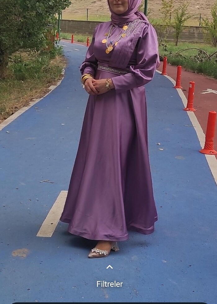 Saten #Tessetur #abiye #elbise - Görsel 3