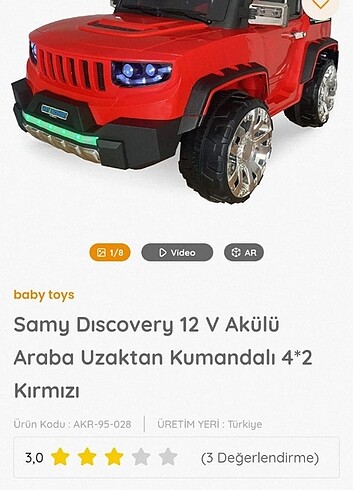 Uzaktan kumandalı ARABA 4*2 s Samy Dıscovery 12V Akülü.. - Görsel 11