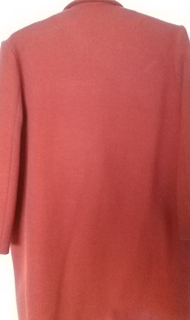 Kırmızı Düğmeli Midi Klasik Kadın Kabanı - Görsel 4