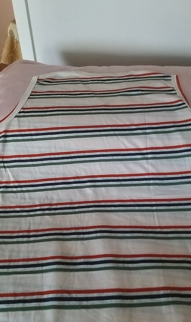 Çok Renkli Çizgili L penye   koton     marka - Görsel 2