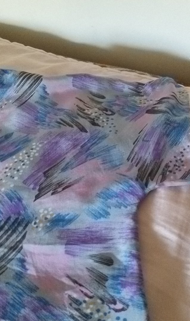 Düğmeli, Uzun, Mor Batik Desenli Hamile Bluzu - Görsel 3