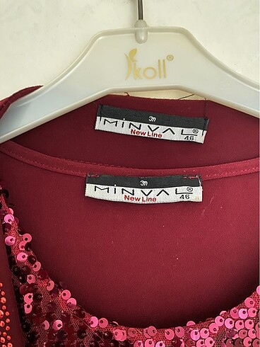 46 Beden bordo Renk İkili bluz