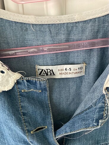 5 Yaş Beden Zara 4-5 yas kot elbise