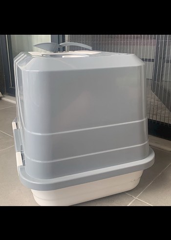 Gri Kapaklı Kedi Tuvalet Kabı - Görsel 3