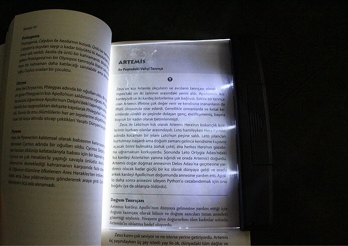 Kitap Arası Okuma Işığı Aydınlatıcı