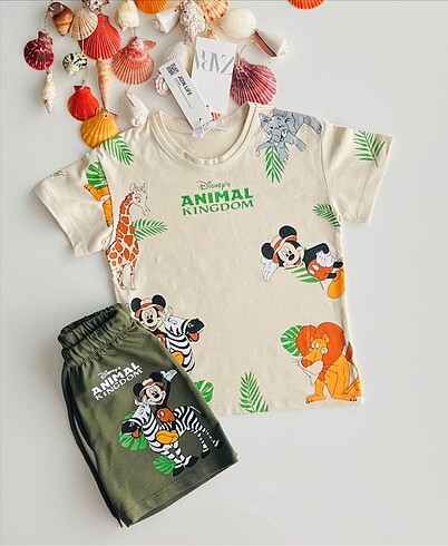 Animal baskılı 2li takım