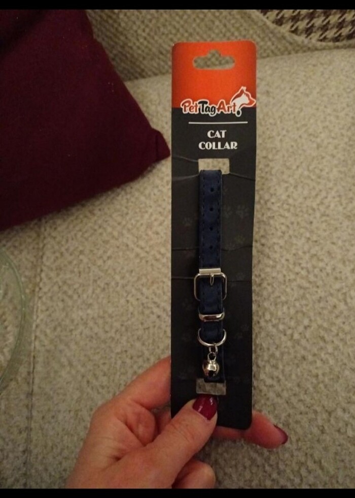 Zilli kedi köpek boyun tasması 30cm - Görsel 3