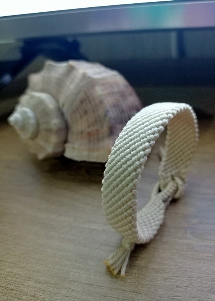 Çift Taraflı Örgü Bileklik - Görsel 2