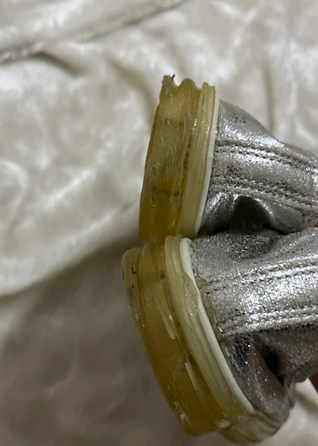 Kız Çocuk Gri Metalik Spor Ayakkabı - Görsel 3