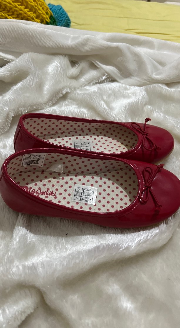 Kız Çocuk Kırmızı Tokalı Babet Ayakkabı - Görsel 2