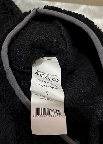 Siyah Fermuarlı Peluş Ceket - Görsel 4