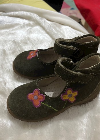 Kız Çocuk Hakiki Süet Nakışlı Ayakkabı - Görsel 3