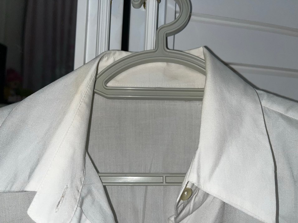 Düğmeli Beyaz Kadın Gömlek - Görsel 4