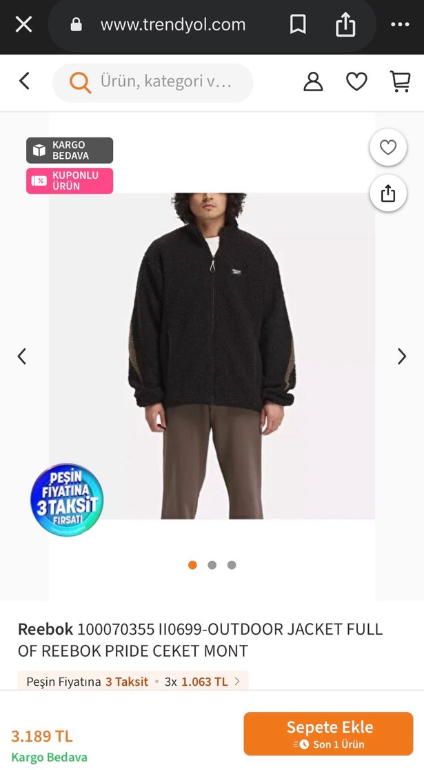 Reebok cl Adventure Bv Mont - Görsel 5