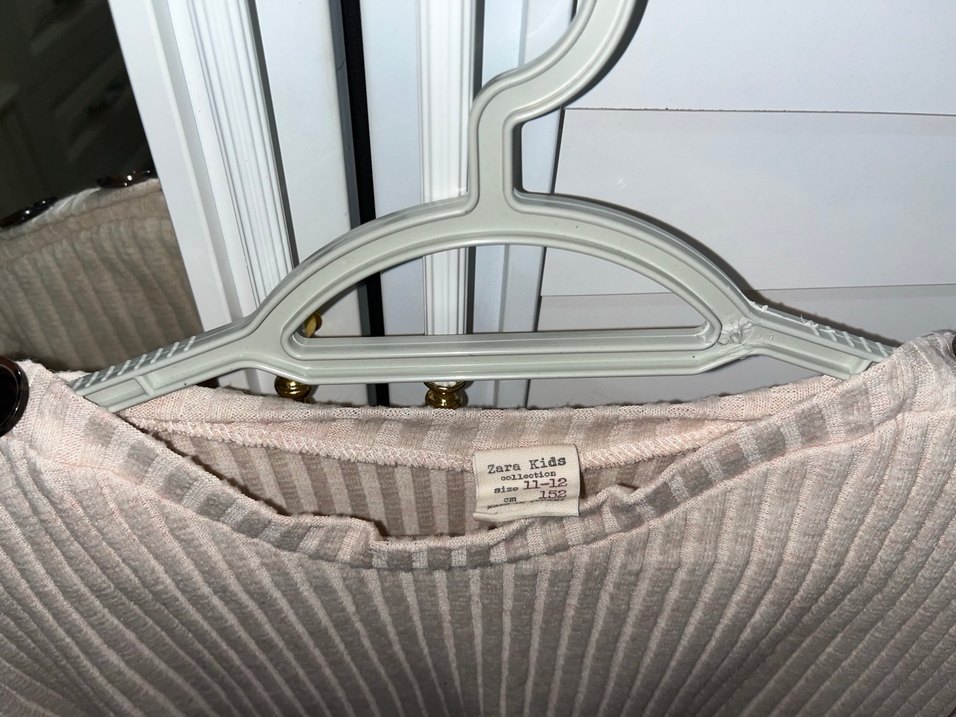 Pembe Fitilli Uzun Kollu Kız Çocuk Triko - Görsel 3