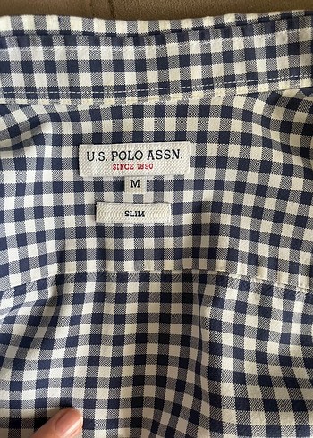 Erkek Beyaz Ekose Uzun Kollu Gömlek US Polo - Görsel 3