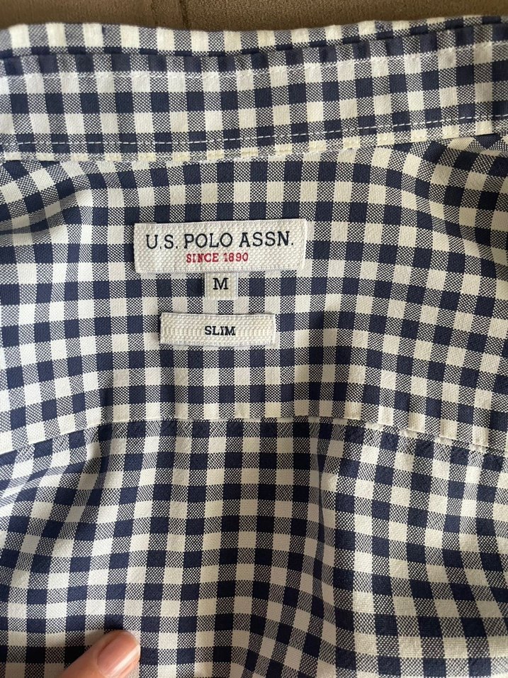 Erkek Beyaz Ekose Uzun Kollu Gömlek US Polo - Görsel 3