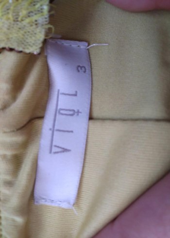 Sarı Nakışlı Uzun Abiye Elbise - Görsel 3