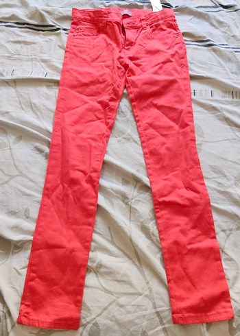 Mango Düğmeli Pembe Kiz Cocuk Pantolon