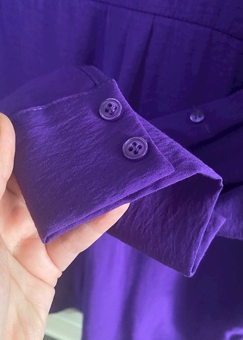 İpekyol mor gömlek bluz - Görsel 7